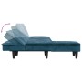 L-förmiges Schlafsofa aus blauem Samt, 255 x 140 x 70 cm von , Sofas - Ref: Foro24-3157259, Preis: 372,34 €, Rabatt: %