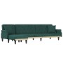 L-förmiges Schlafsofa aus dunkelgrünem Samt, 271 x 140 x 70 cm von , Sofas - Ref: Foro24-3157278, Preis: 385,99 €, Rabatt: %