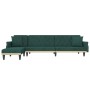 L-shaped sofa bed dark green velvet 271x140x70 cm by , Sofas - Ref: Foro24-3157278, Price: 385,99 €, Discount: %