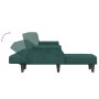 L-förmiges Schlafsofa aus dunkelgrünem Samt, 271 x 140 x 70 cm von , Sofas - Ref: Foro24-3157278, Preis: 385,99 €, Rabatt: %