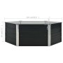 Elevated planter galvanized steel anthracite gray 129x129x45cm by vidaXL, Pots and planters - Ref: Foro24-45723, Price: 45,13...