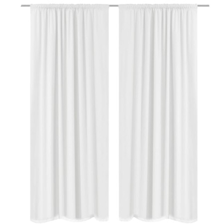 Cortinas opacas 2 ud doble capa 140x245cm blanco ahorro energía de , Cortinas y visillos - Ref: Foro24-130367, Precio: 41,20 ...