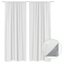 Blackout curtains 2 units double layer 140x245cm white energy saving by , Curtains and curtains - Ref: Foro24-130367, Price: ...