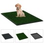 Inodoro mascotas con bandeja césped artificial verde 76x51x3 cm de vidaXL, Empapadores para mascotas - Ref: Foro24-170769, Pr...