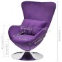 Sillón egg giratorio con cojín pequeño terciopelo morado de , Sillones - Ref: Foro24-241177, Precio: 241,20 €, Descuento: %