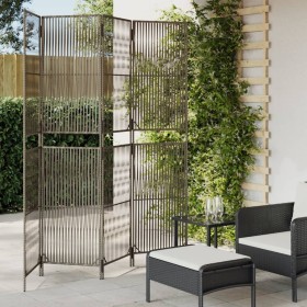 Gray synthetic rattan 4-panel screen by , Room dividers - Ref: Foro24-365394, Price: 114,99 €, Discount: %