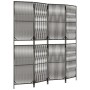 Gray synthetic rattan 4-panel screen by , Room dividers - Ref: Foro24-365394, Price: 114,85 €, Discount: %