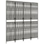 Gray synthetic rattan 4-panel screen by , Room dividers - Ref: Foro24-365394, Price: 114,85 €, Discount: %