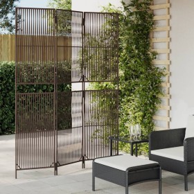 Brown synthetic rattan 3-panel screen by , Room dividers - Ref: Foro24-365389, Price: 88,99 €, Discount: %