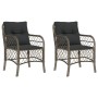 Garden armchairs with cushions 2 pcs gray synthetic rattan by , Garden chairs - Ref: Foro24-365155, Price: 198,37 €, Discount: %