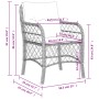 Garden armchairs with cushions 2 pcs gray synthetic rattan by , Garden chairs - Ref: Foro24-365155, Price: 198,37 €, Discount: %