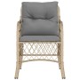 Garden armchairs with cushions 2 units beige synthetic rattan mix by , Garden chairs - Ref: Foro24-365157, Price: 199,07 €, D...