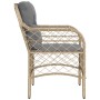 Garden armchairs with cushions 2 units beige synthetic rattan mix by , Garden chairs - Ref: Foro24-365157, Price: 199,07 €, D...