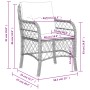 Garden armchairs with cushions 2 units beige synthetic rattan mix by , Garden chairs - Ref: Foro24-365157, Price: 199,07 €, D...