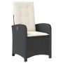 Garden recliner with black synthetic rattan cushions by , Garden chairs - Ref: Foro24-365160, Price: 118,99 €, Discount: %