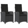 Garden recliners cushions 2 pcs black synthetic rattan by , Garden chairs - Ref: Foro24-365169, Price: 268,49 €, Discount: %