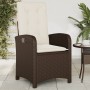 Sillón reclinable de jardín con cojines ratán sintético marrón de , Sillas de jardín - Ref: Foro24-365162, Precio: 129,02 €, ...