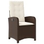 Garden recliner with brown synthetic rattan cushions by , Garden chairs - Ref: Foro24-365162, Price: 129,14 €, Discount: %