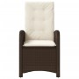 Garden recliner with brown synthetic rattan cushions by , Garden chairs - Ref: Foro24-365162, Price: 129,14 €, Discount: %