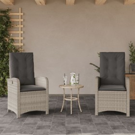 Garden recliners with gray cushions 2 pcs PE rattan by , Garden chairs - Ref: Foro24-365174, Price: 257,11 €, Discount: %