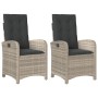 Garden recliners with gray cushions 2 pcs PE rattan by , Garden chairs - Ref: Foro24-365174, Price: 256,37 €, Discount: %