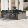 Set de muebles de jardín 9 pzas y cojines ratán sintético gris de , Conjuntos de jardín - Ref: Foro24-3249159, Precio: 587,24...