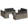 Gartensofa-Set mit Kissen, 13-teilig, graues synthetisches Rattan von , Modulare Sofas für den Außenbereich - Ref: Foro24-325...