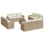 Set sofás de jardín con cojines 13 pzas ratán sintético beige de , Sofás modulares de exterior - Ref: Foro24-3251115, Precio:...