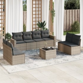 Set de muebles de jardín 9 pzas y cojines ratán sintético gris de , Sofás modulares de exterior - Ref: Foro24-3251197, Precio...