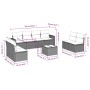 Set de muebles de jardín 9 pzas y cojines ratán sintético gris de , Sofás modulares de exterior - Ref: Foro24-3251197, Precio...