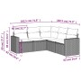 Garden sofa set with cushions 5 pieces gray synthetic rattan by , Modular outdoor sofas - Ref: Foro24-3251287, Price: 398,48 ...