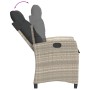 Gartenstühle und Tisch, 3 Stück, synthetisches Rattan, graue Kissen von , Gartensets - Ref: Foro24-365230, Preis: 340,07 €, R...