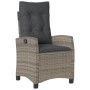 Garden recliner with gray synthetic rattan cushions by , Garden chairs - Ref: Foro24-365211, Price: 149,86 €, Discount: %