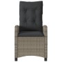 Garden recliner with gray synthetic rattan cushions by , Garden chairs - Ref: Foro24-365211, Price: 149,86 €, Discount: %