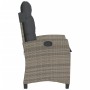 Garden recliner with gray synthetic rattan cushions by , Garden chairs - Ref: Foro24-365211, Price: 149,86 €, Discount: %