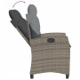 Garden recliner with gray synthetic rattan cushions by , Garden chairs - Ref: Foro24-365211, Price: 149,86 €, Discount: %