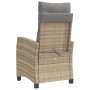 Garden recliner with mixed beige PE rattan cushions by , Garden chairs - Ref: Foro24-365213, Price: 150,42 €, Discount: %