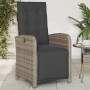 Sillones reclinables jardín con reposapiés 2 uds ratán PE gris de , Sillas de jardín - Ref: Foro24-365195, Precio: 300,75 €, ...