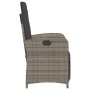 Sillones reclinables jardín con reposapiés 2 uds ratán PE gris de , Sillas de jardín - Ref: Foro24-365195, Precio: 300,75 €, ...