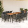 Garden dining set 9 pieces and gray synthetic rattan cushions by , Garden sets - Ref: Foro24-3212053, Price: 909,24 €, Discou...