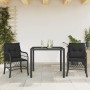 Table and chairs with cushions 3 pieces black synthetic rattan by , Garden sets - Ref: Foro24-3212024, Price: 281,03 €, Disco...