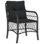 Table and chairs with cushions 3 pieces black synthetic rattan by , Garden sets - Ref: Foro24-3212024, Price: 281,03 €, Disco...