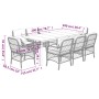 9-piece garden dining set and black synthetic rattan cushions by , Garden sets - Ref: Foro24-3212102, Price: 1,00 €, Discount: %