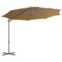 Garden umbrella with portable taupe base by vidaXL, Umbrellas - Ref: Foro24-276342, Price: 295,63 €, Discount: %