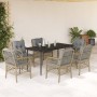 Set comedor de jardín 7 pzas con cojines ratán sintético beige de , Conjuntos de jardín - Ref: Foro24-3212156, Precio: 733,99...