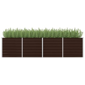 Brown galvanized steel flower bed 320x80x77 cm by vidaXL, Pots and planters - Ref: Foro24-45715, Price: 111,82 €, Discount: %