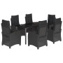 7-piece garden dining set and black synthetic rattan cushions by , Garden sets - Ref: Foro24-3212757, Price: 912,76 €, Discou...