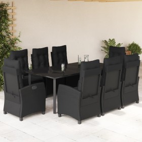 9-piece garden dining set and black synthetic rattan cushions by , Garden sets - Ref: Foro24-3212760, Price: 1,00 €, Discount: %