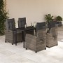 5-piece garden dining set with gray synthetic rattan cushions by , Garden sets - Ref: Foro24-3212795, Price: 689,83 €, Discou...