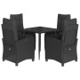 5-piece garden furniture set with black synthetic rattan cushions by , Garden sets - Ref: Foro24-3212743, Price: 588,99 €, Di...